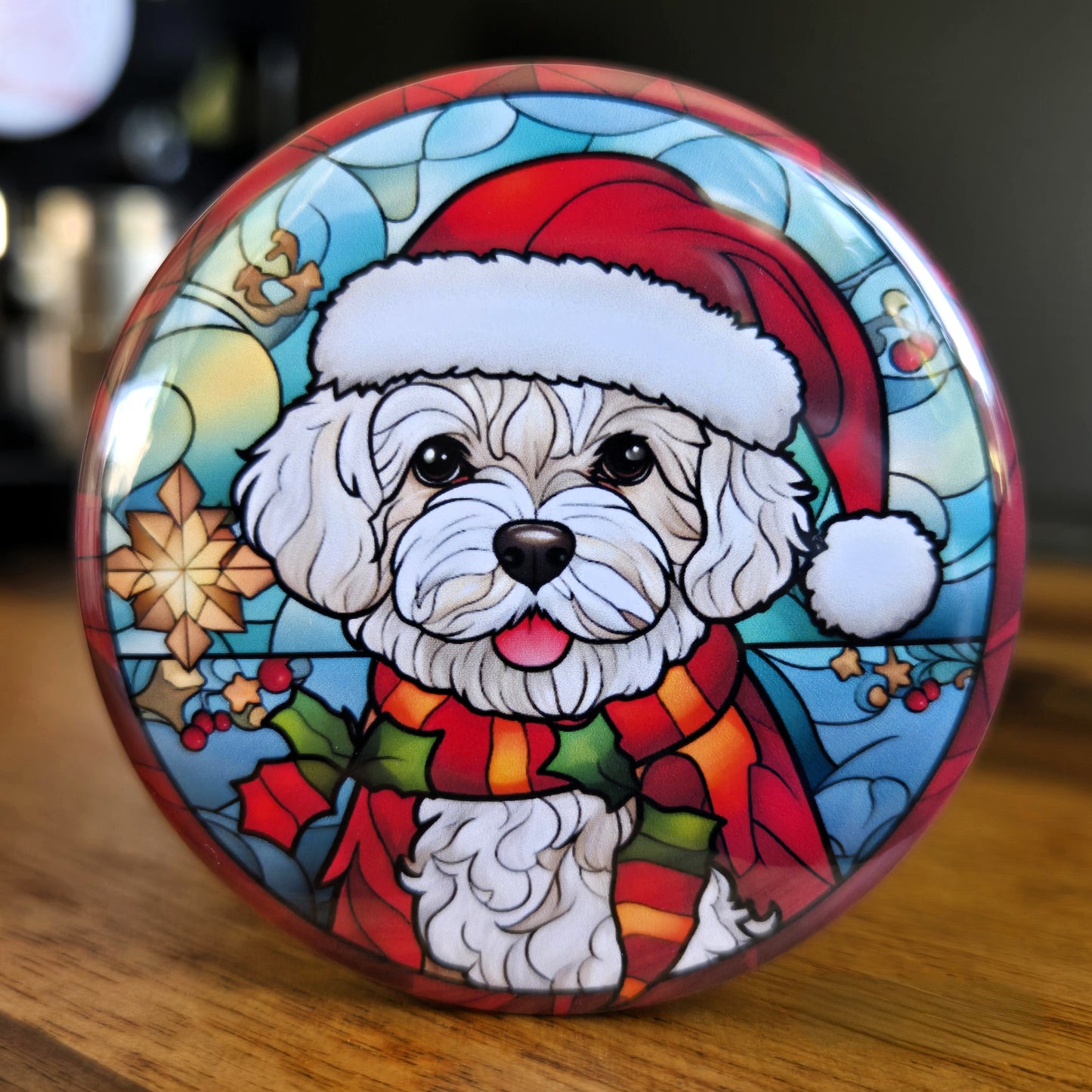 Bichon Frise Dog Christmas Magnet