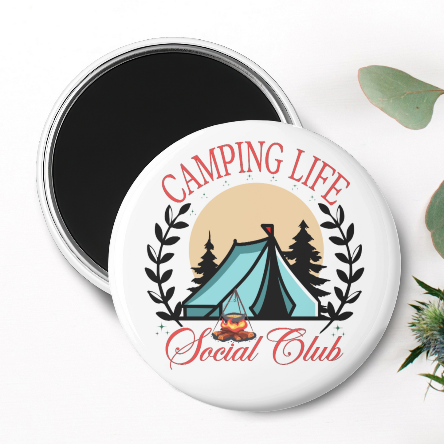 "Camping Life Social Club" Magnet