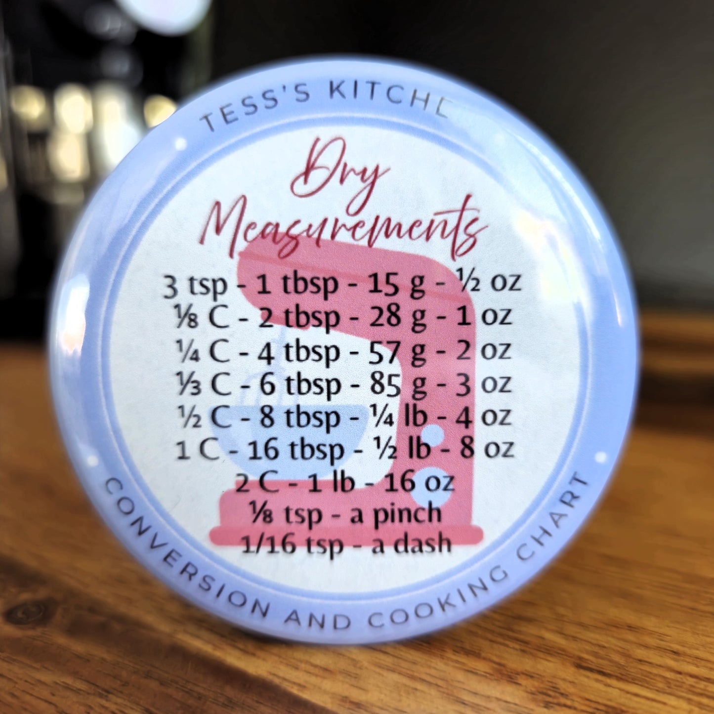 Personalized Kitchen Conversion Chart Magnets