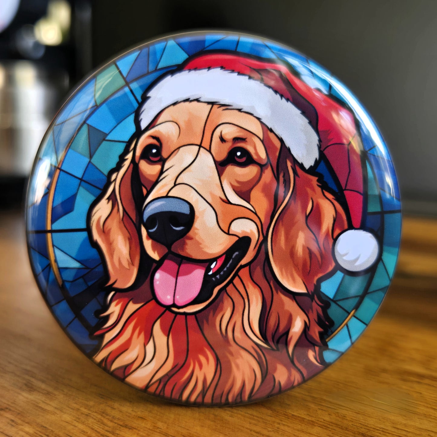 Golden Retriever Dog Christmas Magnet