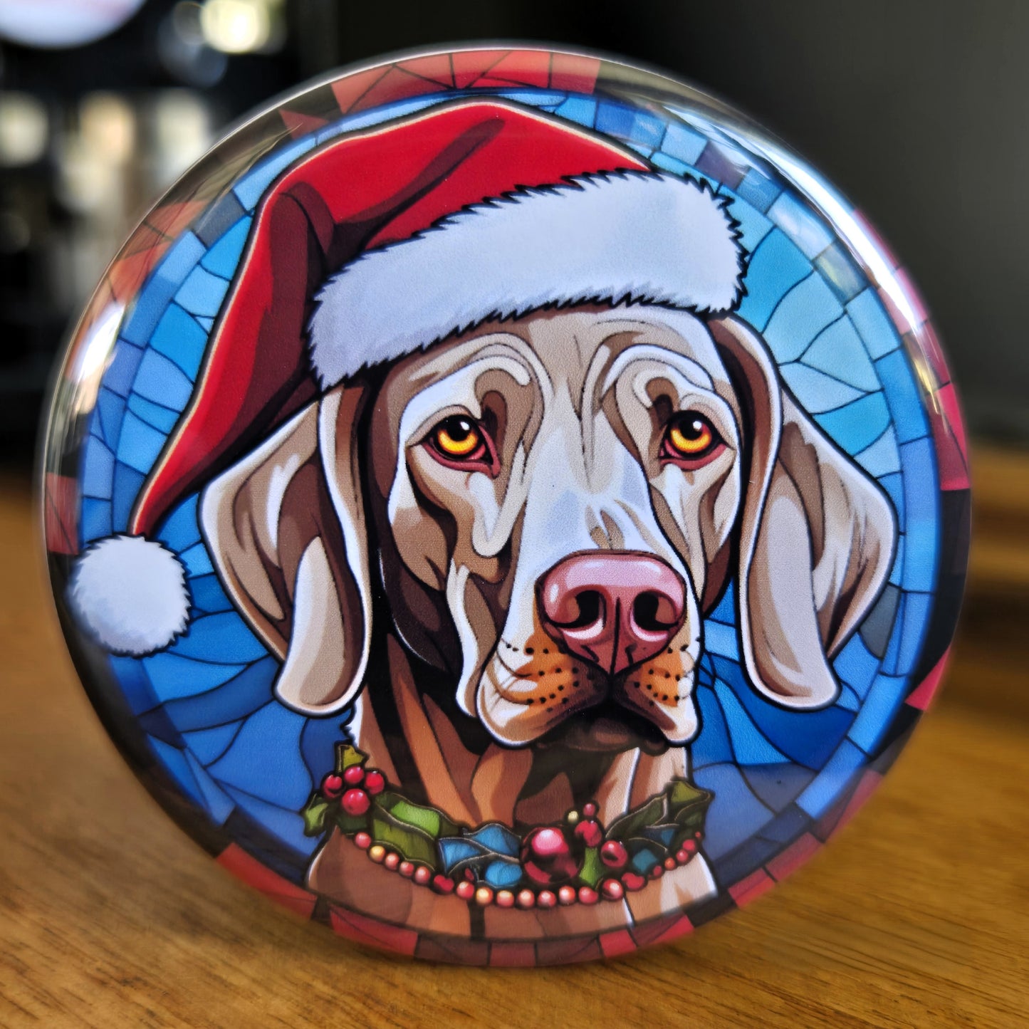 Weimaraner Dog Christmas Magnet