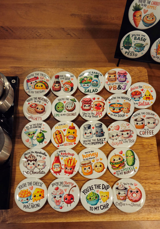 2.25" Custom Round Button Pins (set of 9)