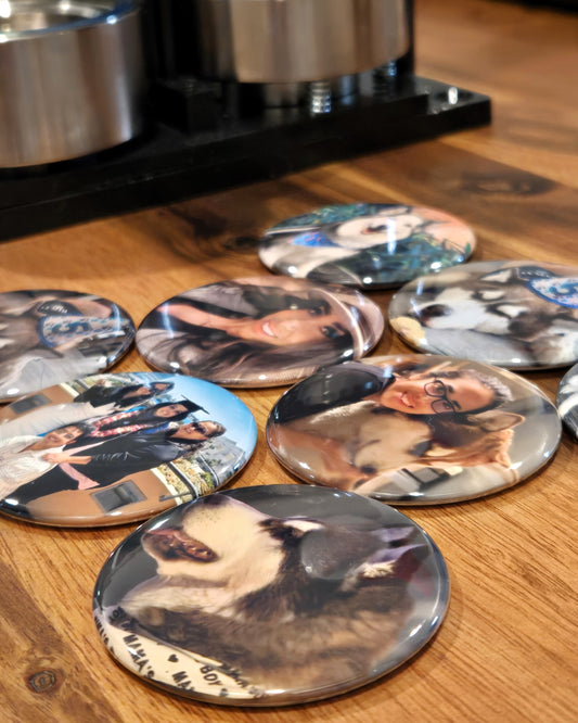 2.25" Custom Round Photo Magnets (set of 9)
