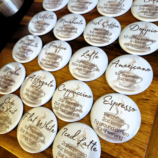 Coffee Guide Fridge Magnets