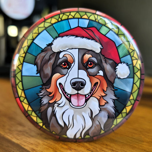 Australian Shepherd Dog Christmas Magnet