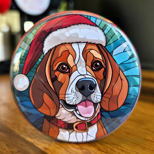 Beagle Dog Christmas Magnet