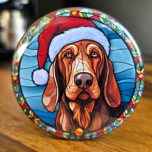 Bloodhound Dog Christmas Magnet