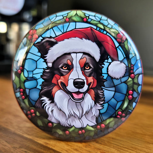 Border Collie Dog Christmas Magnet