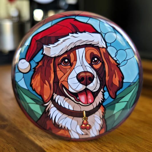 Brittany Spaniel Dog Christmas Magnet