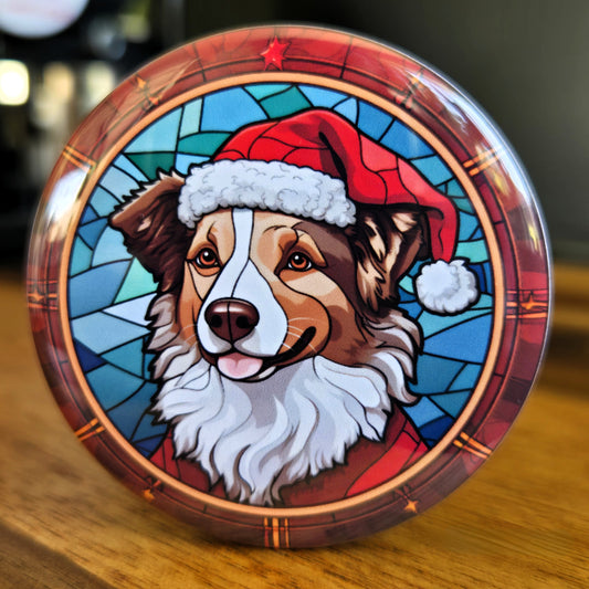 Collie Dog Christmas Magnet