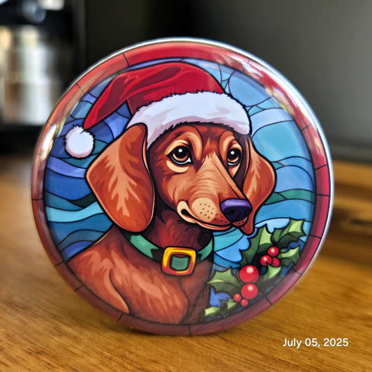 Dachshund Dog Christmas Magnet
