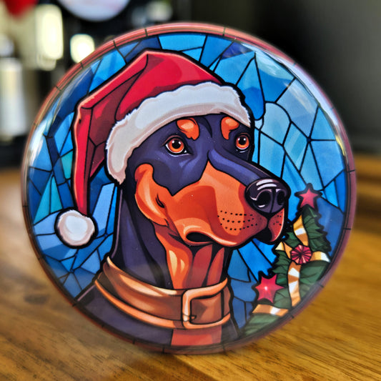 Dobermann Dog Christmas Magnet