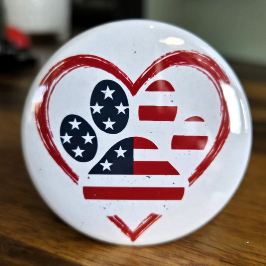 Flag Pawprint Magnet