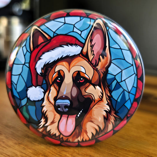 German Shepherd Dog Christmas Magnet