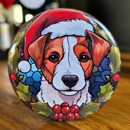 Jack Russell Terrier Dog Christmas Magnet