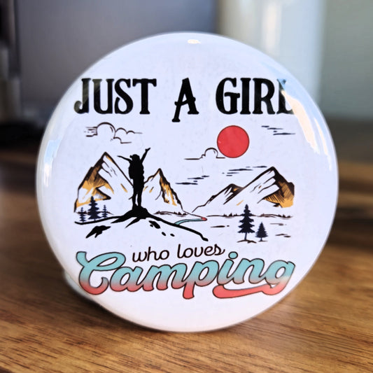 "Just A Girl Who Loves Camping" Magnet