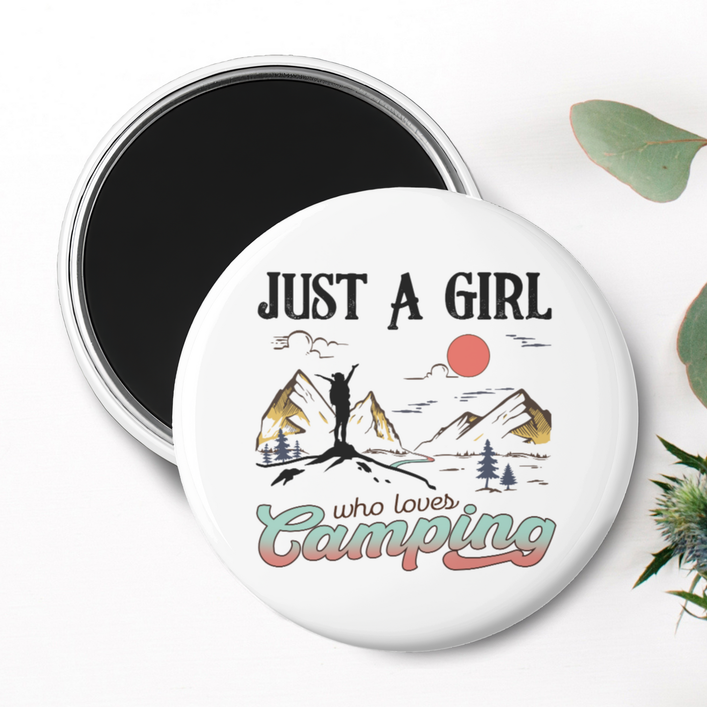 "Just A Girl Who Loves Camping" Magnet