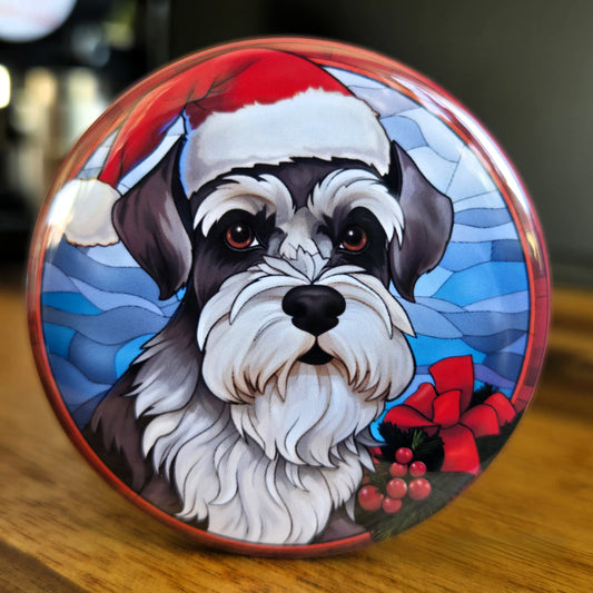 Miniature Schnauzer Dog Christmas Magnet