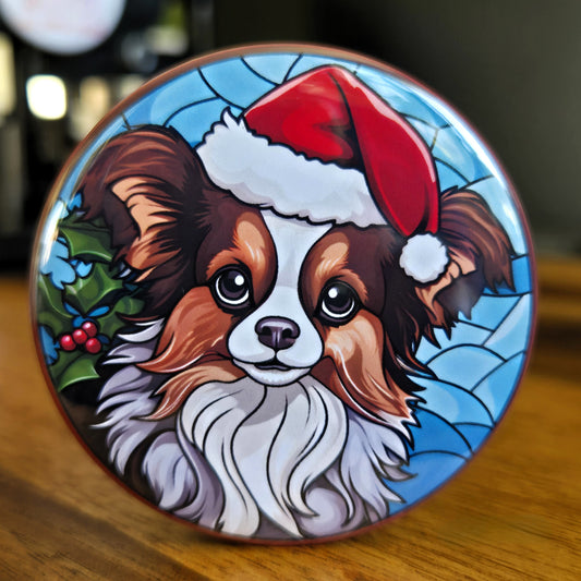 Papillon Dog Christmas Magnet