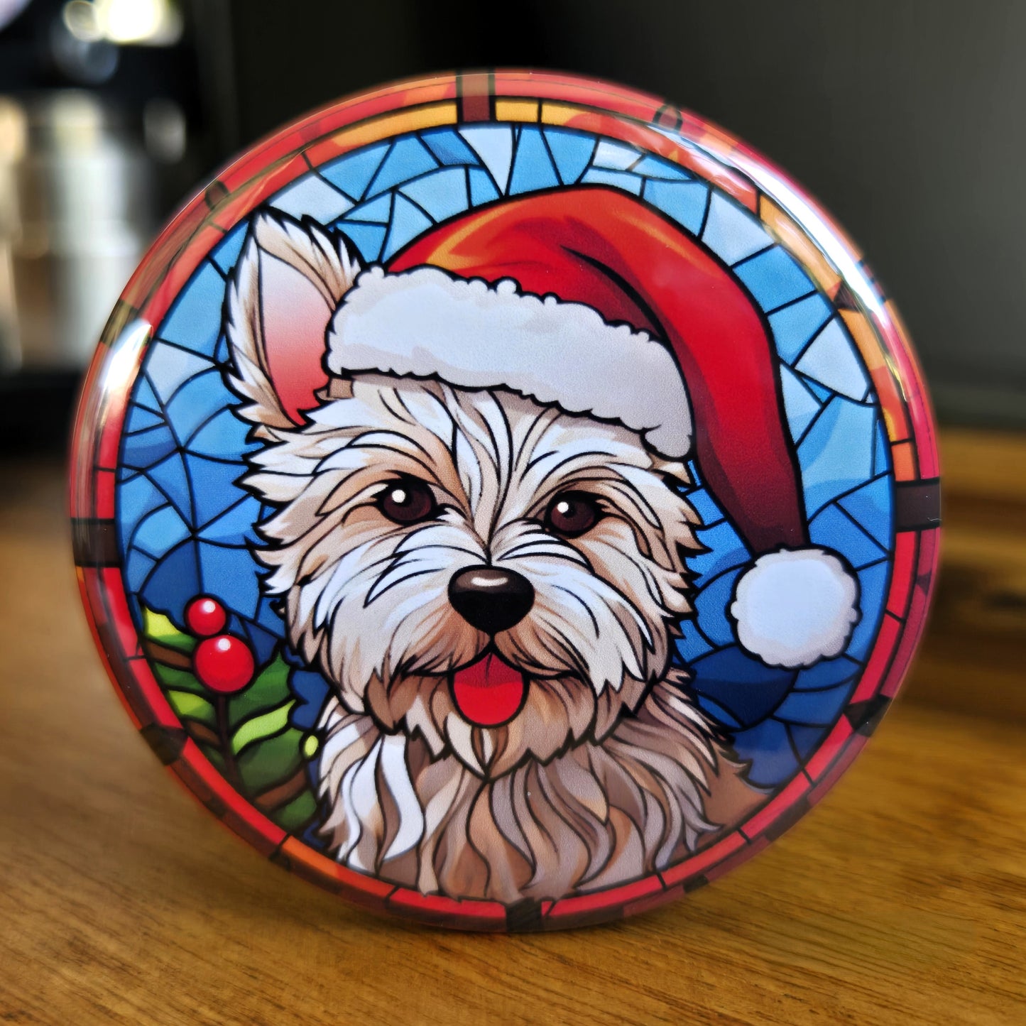 West Highland White Terrier Dog Christmas Magnet