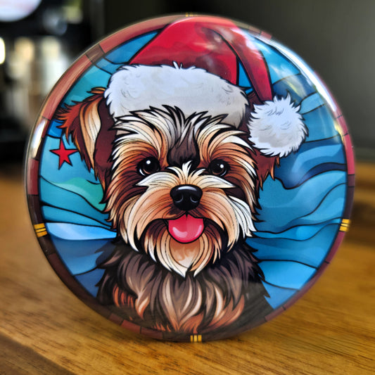 Yorkshire Terrier Dog Christmas Magnet