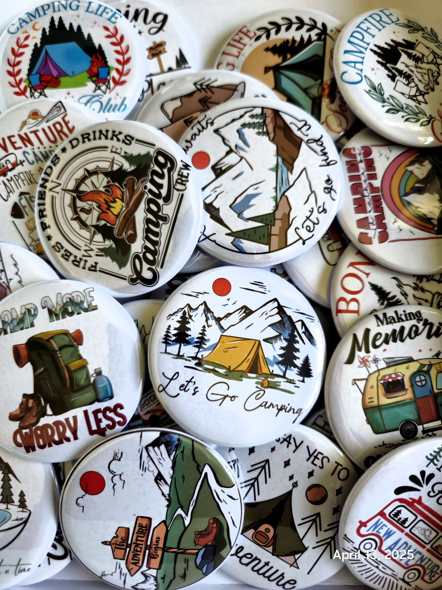 "Camp More Worry Less" Magnet