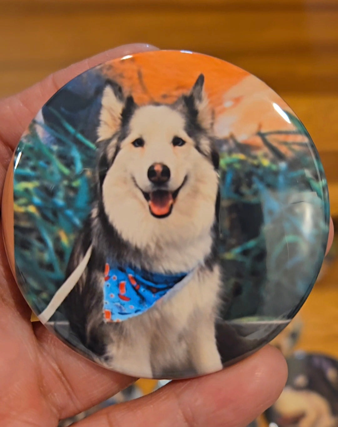 2.25" Custom Round Photo Magnets (set of 9)