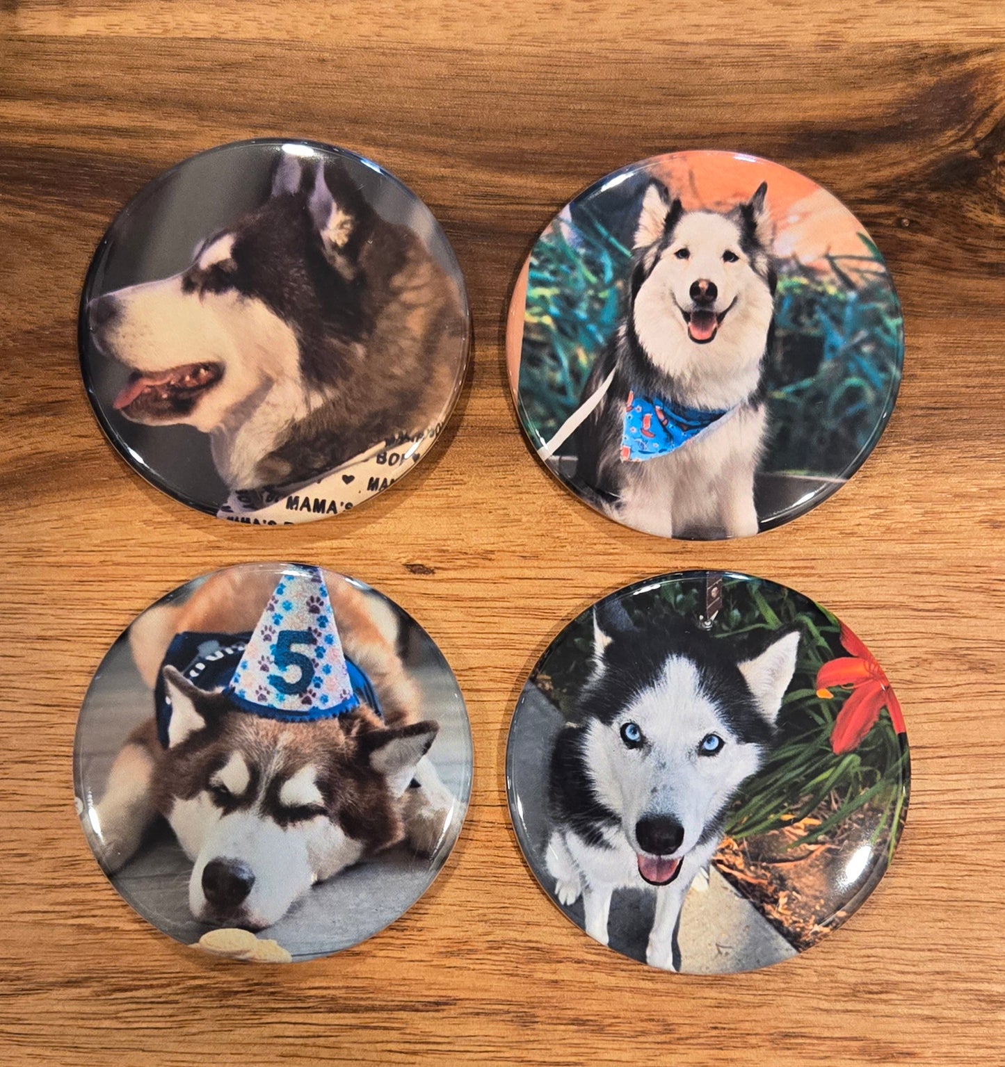 2.25" Custom Round Photo Magnets (set of 9)